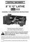 8 x 12 lathe. Assembly and operating instructions