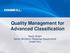 Quality Management for Advanced Classification. David Wright Senior Munitions Response Geophysicist CH2M HILL