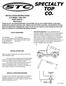 INSTALLATION INSTRUCTIONS CJ-5 M38A PART # With Doors