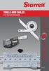 TOOLS AND RULES FOR PRECISION MEASURING