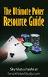 POKER RESOURCE GUIDE. Poker Math Cheat Sheet. Poker Flash Cards. Top 10 Poker HUD Stats. System for Poker Success Infographic