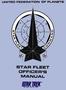 TABLE OF CONTENTS STAR FLEET OFFICER'S MANUAL
