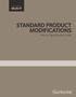 LAST UPDATED STANDARD PRODUCT MODIFICATIONS Price & Specification Guide