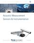 Acoustic Measurement Sensors & Instrumentation