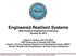 Engineered Resilient Systems NDIA Systems Engineering Conference October 29, 2014