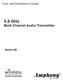 5.8 GHz Multi Channel Audio Transmitter Model 400