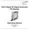3025 Digital RF Signal Generator PXI Module. Operating Manual