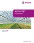 ACRYLITE. for greenhouses