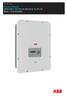 ABB solar inverters. Product Manual UNO-DM-1.2/2.0/3.3/4.0/4.6/5.0-TL-PLUS (from 1.2 to 5.0 kw)