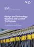 GCE. Design and Technology: Systems and Control Technology. AS and A Level Specification