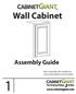 Wall Cabinet Assembly Guide