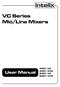 VC Series Mic/Line Mixers