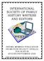 INTERNATIONAL SOCIETY OF FAMILY HISTORY WRITERS AND EDITORS