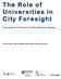 The Role of Universities in City Foresight Final report of the Future of Cities Research Network
