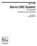User's Guide. Servo CNC System. for Windows Programming and Operation. SW Version 5.0 Manual Version 1.1b. Form