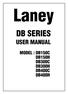 Laney DB SERIES USER MANUAL MODEL : DB150C DB150H DB300C DB300H DB400C DB400H