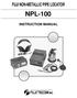 FUJI NON-METALLIC PIPE LOCATOR NPL-100 INSTRUCTION MANUAL. Instruments for the location of underground utilities and water leaks.