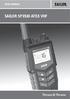 USER MANUAL SAILOR SP3530 ATEX VHF