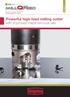 Powerful high-feed milling cutter with improved metal removal rate