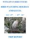 WINGSPAN BIRD TOURS BIRD-WATCHING HOLIDAY ANDALUCIA