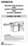 INSTRUCTION MANUAL AND SAFETY INSTRUCTIONS FOR ROTARY HAMMER MODEL DH 24PD