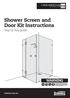 Shower Screen and Door Kit Instructions