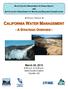 CALIFORNIA WATER MANAGEMENT