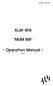 ALM-018 MUM M8. - Operation Manual -