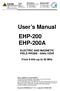 User s Manual EHP-200 EHP-200A