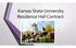 Kansas State University Residence Hall Contract