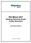 RA-Micro 007 Desktop Rotating Anode X-Ray Generator Specifications Manual