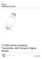 GE Energy Operating Guide Series Industrial Transmitter, with Dynamic Signal Sensor