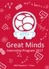 Great Minds. Internship Program IBM Research - China