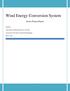 Wind Energy Conversion System