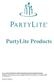 PartyLite Products. PartyLite Products 1