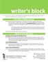 The Myth of Writer s Block. Blocks to Productivity