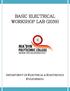 BASIC ELECTRICAL WORKSHOP LAB (2039)