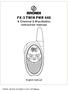 FX-3 TWIN PMR Channel 2-Way Radios Instruction manual