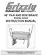 48 PAN AND BOX BRAKE MODEL G0542 INSTRUCTION MANUAL