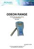 ODEON RANGE. Portable field water quality metering and recording device User guide