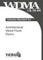 WDMA I.S.1A-04. Architectural Wood Flush Doors. Industry Standard for