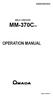 Original instructions WELD CHECKER MM-370C OPERATION MANUAL U06OM