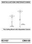 CMA100 INSTALLATION INSTRUCTIONS. Flat Ceiling Mount with Adjustable Column