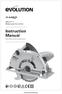 185mm (7-1/4 ) Multipurpose Circular Saw. Instruction Manual. Read instructions before operating this tool.