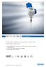Technical Datasheet. Guided Radar (TDR) Level Transmitter for heavy-duty and interface applications