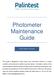 Photometer Maintenance Guide