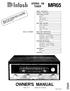 MR65 OWNER'S MANUAL STEREO FM TUNER ISSUE NO. 2. Reading Time 30 Minutes Price $1.25