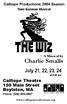 Charlie Smalls. July 21, 22, 23, 24. Calliope Theatre 150 Main Street Boylston, MA Phone: (508) Calliope Productions 2004 Season