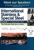 Meet our Speakers. 12 th International Stainless & Special Steel Summit. 3 5 September 2013, London