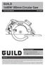 GUILD 1600W 185mm Circular Saw